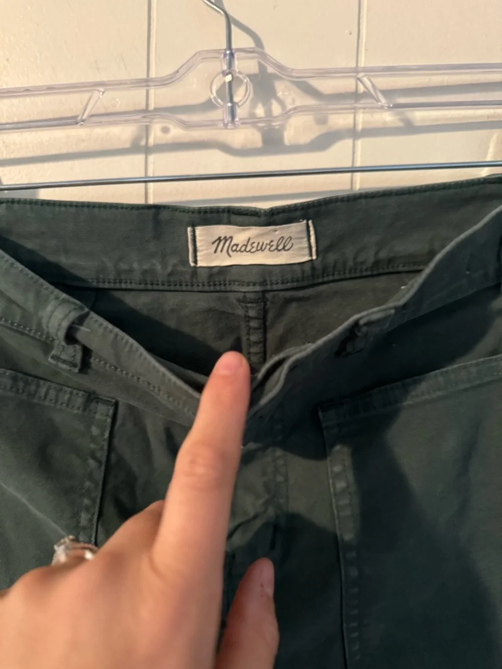 Madewell Dark Olive Green Utility Cargo Pants - Picture 8 of 9